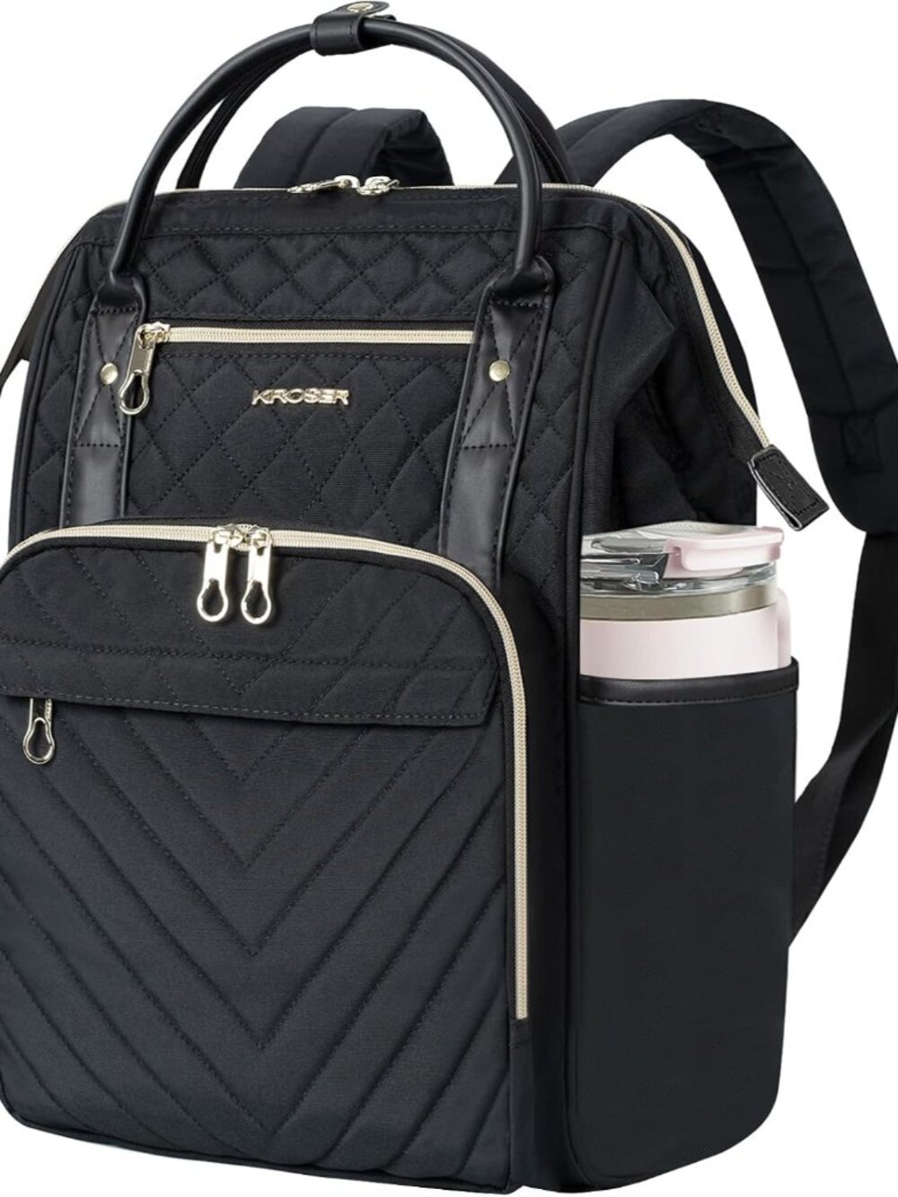 Laptop Backpack 17" Stylish Backpack Work Bag for Men/Women-Quilted | Water Repe